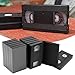 DIICCYO 10 Pack Standard Black VHS Cases, VHS Album Case VHS Tapes Protector Case, VHS Cassette Box with Full Window Cover for Home Kitchen Media Storage and Preservation