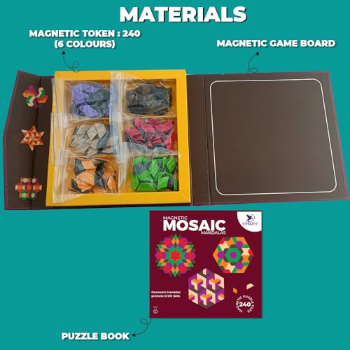 Image of PELIKAS TOYZ Magnalogix Magnetic Mosaic Mandala Art Kit for Kids 6-12 Years - Educational Puzzle Game and Brain Teaser - STEM Creative Toy Gift for Boys and Girls
