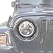 Hooke Road Jeep Wrangler 7 inch Round Headlight Mounting Bracket Rings in Black for 1997-2006 Jeep Wrangler TJ