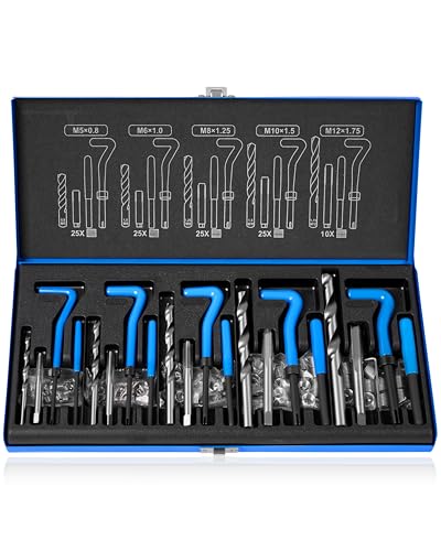 DAYUAN 131-tlg Gewinde Reparatur Satz Bohrer Sleeves Helicoil Auto Motor M5 M6 M8 M10 M12 Gewindehüls
