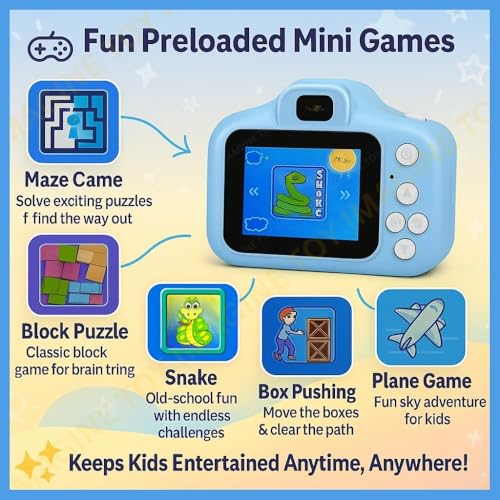 WESTEVER - Kids Digital Camera | 1080p Video & 3.0MP Photos | 2-Inch Screen, USB Rechargeable & Portable | Fun Mini Toy Camera for Boys & Girls Age 3–10 | Educational Birthday Gift view 2