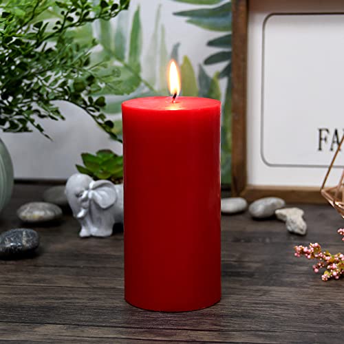 Zest Candle Pillar Candle, 3 by 6-Inch, Red