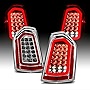 AmeriLite Chrome Full Intense LED Parking Light Bar Brake and Reverse Tail Lights for 2011-2014 Chrysler 300