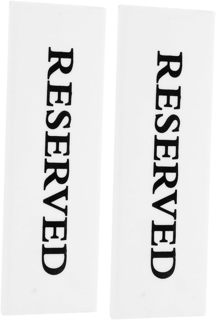 2pcs Reserved Tabletop Signs for Restaurant Elegant Reserved Table Markers Compact and Sturdy Design for Weddings Parties and Banquets Text