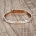 Tarring Fashion Lady Stainless steel Medical Alert id Bracelets with Free Engraving (Rose gold-6.5 in)