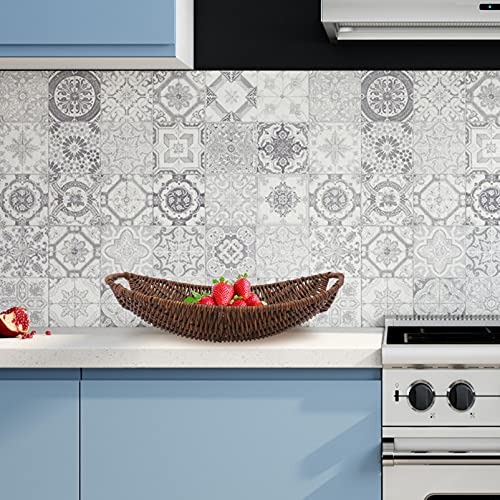 DOITOOL Cesta de frutas de vime natural, rústico, retrô, tecido de salgueiro, cesto de pão, bandeja