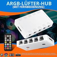 Oddtone ARGB- und PWM-Lüfter Hub-Controller, 10-fach Gehäuselüfter-Hub mit Controller, SATA-Stromanschluss, Magnetbasis – 5V-3-Pin-RGB-Verteiler für Gehäuselüfter – Ansicht 6