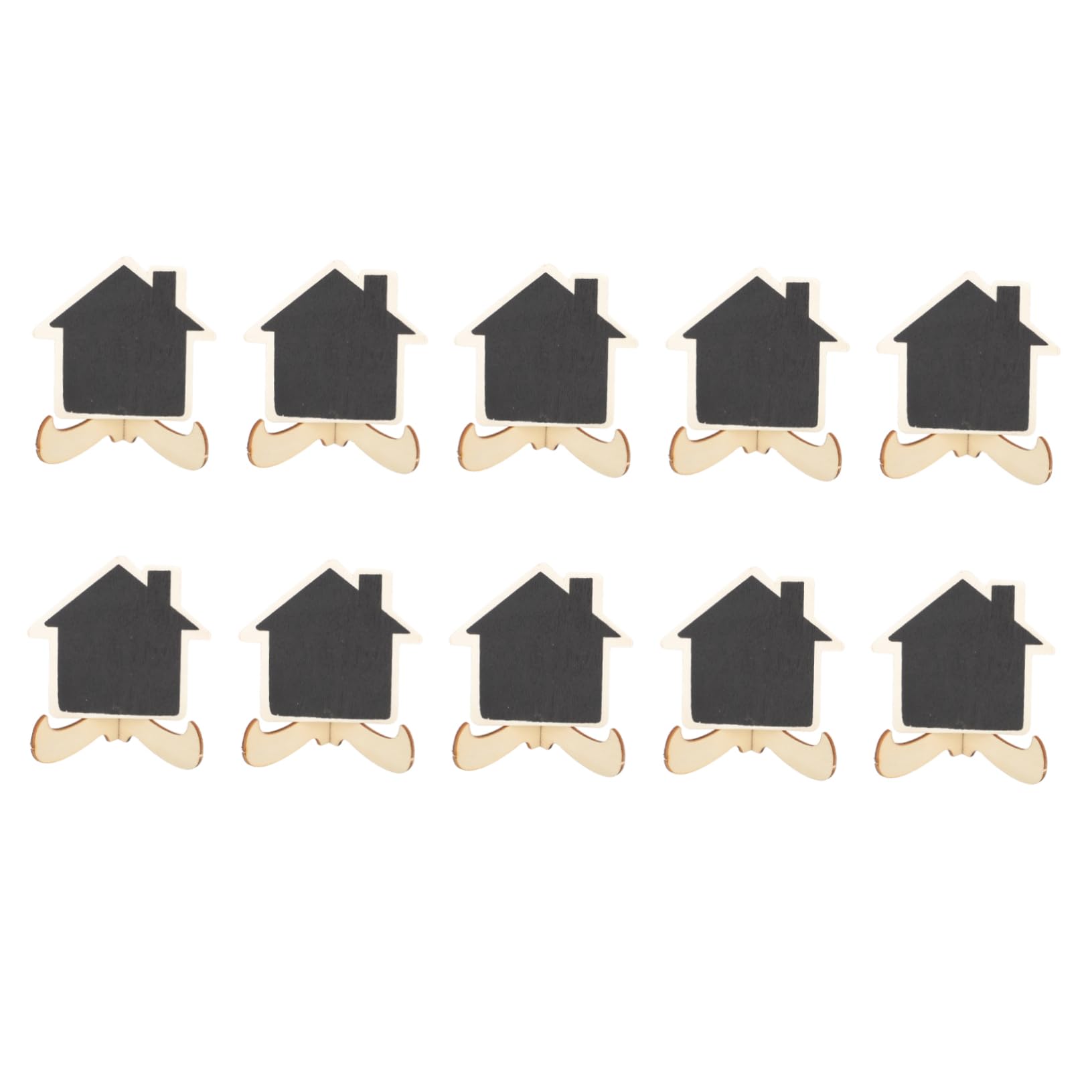 Housoutil Mini Chalkboard Sign 10pcs Wooden Chalkboard Decorations for Home Café