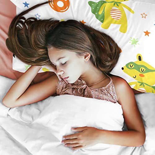 Housse de couette douce ours spatial pour lit simple solution idéale contre les nuits agitées