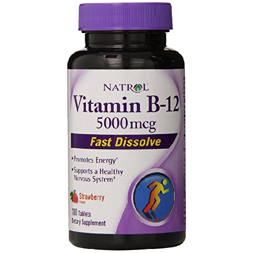 Natrol Vitamin B-12 5000Mcg Fast Dissolve Tablets, Strawberry 100 Ea (Pack Of 6) #TOP22