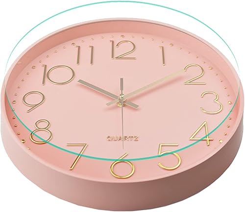 Miniatura 2 de Reloj de pared silencioso para dormitorio, relojes de 12 pulgadas para decoración de sala de estar, funciona con pilas, reloj moderno para el hogar