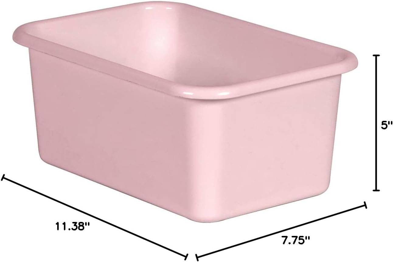 Teacher Created Resources® Blush Small Plastic Storage Bin image 2