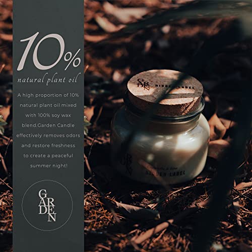 Hidden Label Citronella Candles Outdoor, Large Candles For Home Patio Citronella & Lime 17.6Oz 2 Wicks 75Hrs Burning, Soy Scented Candles Garden Collection #TOP3