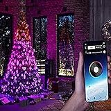 Luces de Navidad controladas por aplicaciones inteligentes  compatibles con alexa y Google Home  luces de decoraci  n de   rboles de Navidad para decoraci  n de jardines de   rboles de Navidad Luces de ca