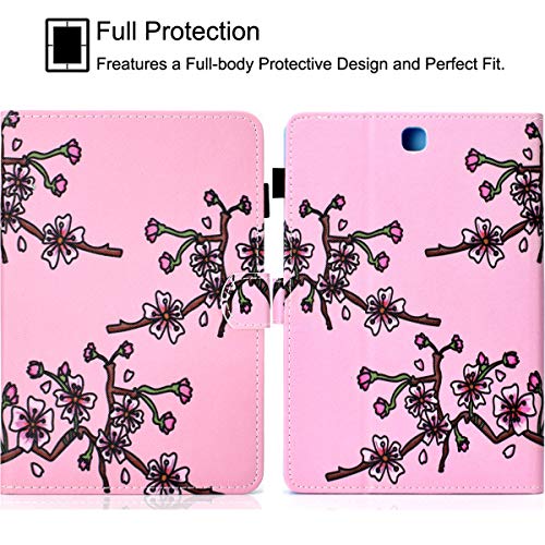 Galaxy Tab A 9.7 Case With Stylus Holder, Newshine Synthetic Leather Anti-Slip Stand Cover Auto Wake/Sleep For 2015 Samsung Galaxy Tab A 9.7 Inch Tablet (Sm-T550 P550) - Wintersweet #TOP2