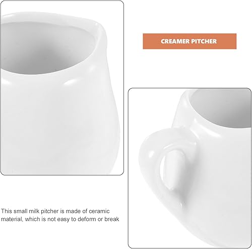 Miniatura 8 de UPKOCH 4pcs Hogar 3.0 fl oz Leche Recipiente de aderezo de cerámica Vertedor Cerámica Ketchup Mini Pot Restaurante Ensalada Aderezo Crema Crema