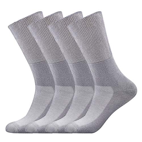 Busy Socks Diabetic Socks Mens Seamless, Lightweight Mesh Breathable Nerve Damage Socks 4 Pairs