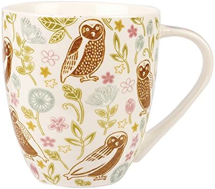 The Caravan Trail Forest Owl Crush Mug, Ceramic, Multi-Colour, 10 x 10 x 10.5 cm