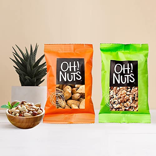 Oh! Nuts 12 Individual Nuts & Seeds Healthy Variety Snack Pack - All Natural Grab N Go Keto Treats For Office, Travel, School, Hiking | Assorted Vegan Low Carb Plant-Based Single Serve #TOP3