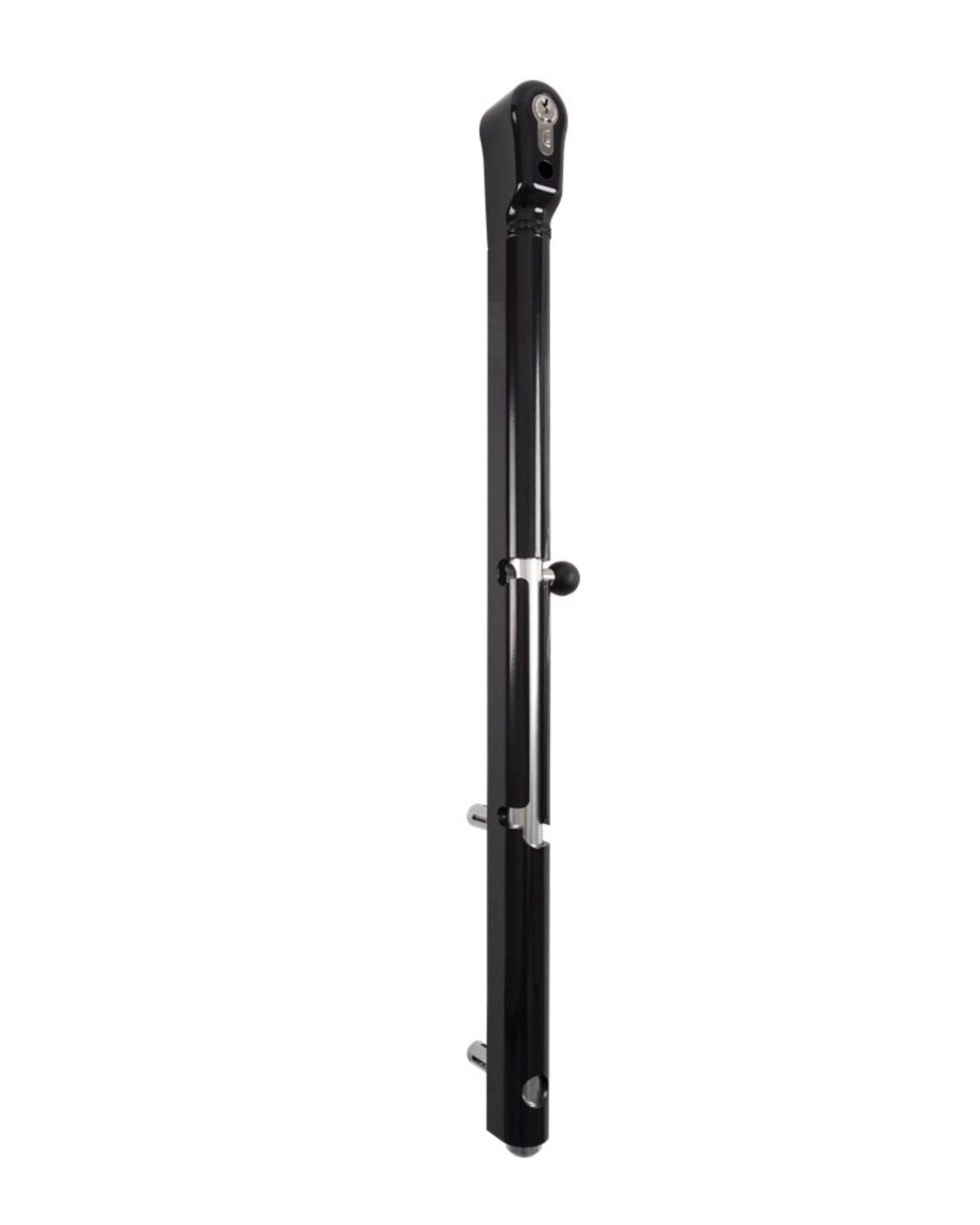 LOCINOX KEYDROP Bolzenstangenriegel abschließbar RAL 9005 Schwarz