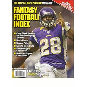 FANTASY FOOTBALL INDEX, 2013 DRAFT GUIDE, (CHEATERS ALWAYS PROSPER*EXPERTS POLL