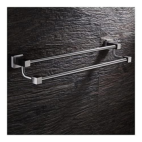 Porte-serviettes de salle de bain double rail pour une pièce d'eau moderne et ordonnée