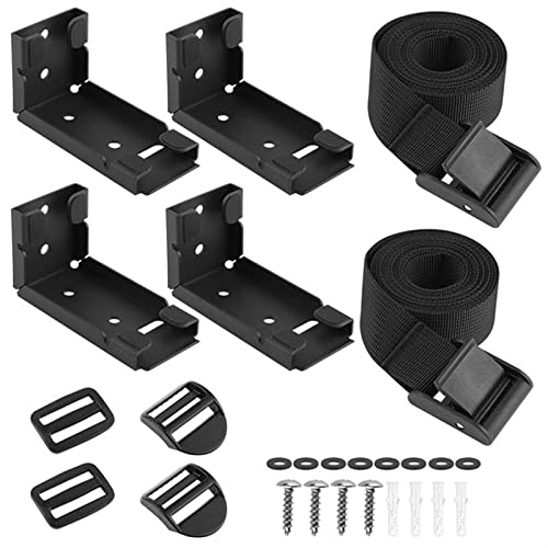 Soporte para CPU torre para gabinete de PC, soporte ajustable para CPU, soporte de torre de escritorio colgante, soporte para CPU negro miniatura 6