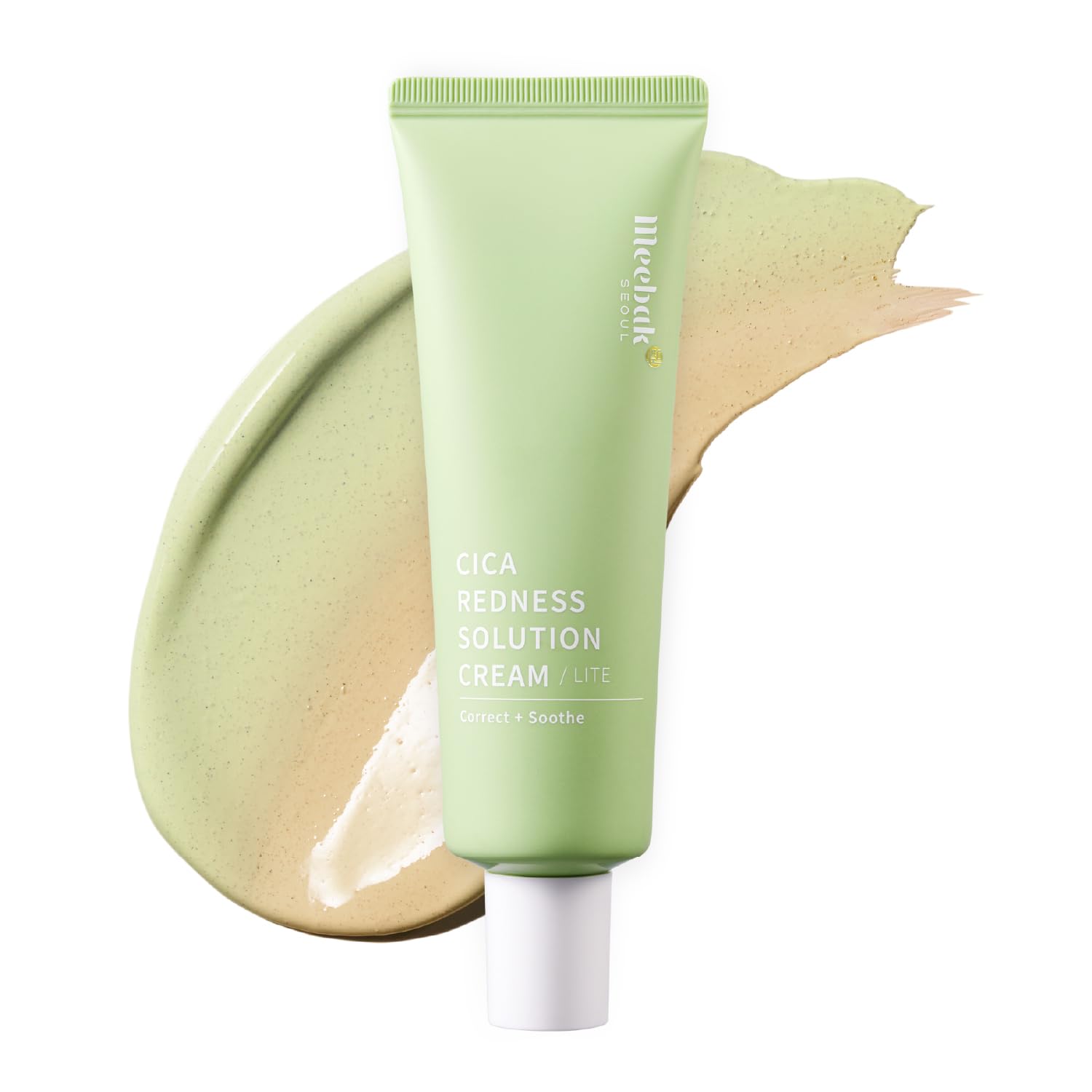 Cica Redness Solution Lite – Green Color Correcting CC Cream for Redness Relief w/Niacinamide & Centella Asiatica, Korean Tone Up Cream, Tinted Moisturizer for Sensitive, Fair to Medium Skin