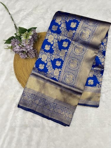 Image of Sugathari Women's Maroon Banarasi Kanchipuram Art Silk Saree for Women - Traditional Wedding & Party Saree with Blouse Piece - Ethnic Indian Silk Saree for Bridal, Festive (KS-156)