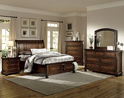 Homelegance Mardelle Sleigh Platform Bed, King, Cherry #TOP6