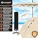 KESSER® Sonnenschirm Doppelsonnenschirm 4,6m x 2,7m | Ampelschirm Abdeckung & Ständer | Kurbelschirm Aluminium wasserabweisend | Neigbar Kippbar 360° Drehbar Beige