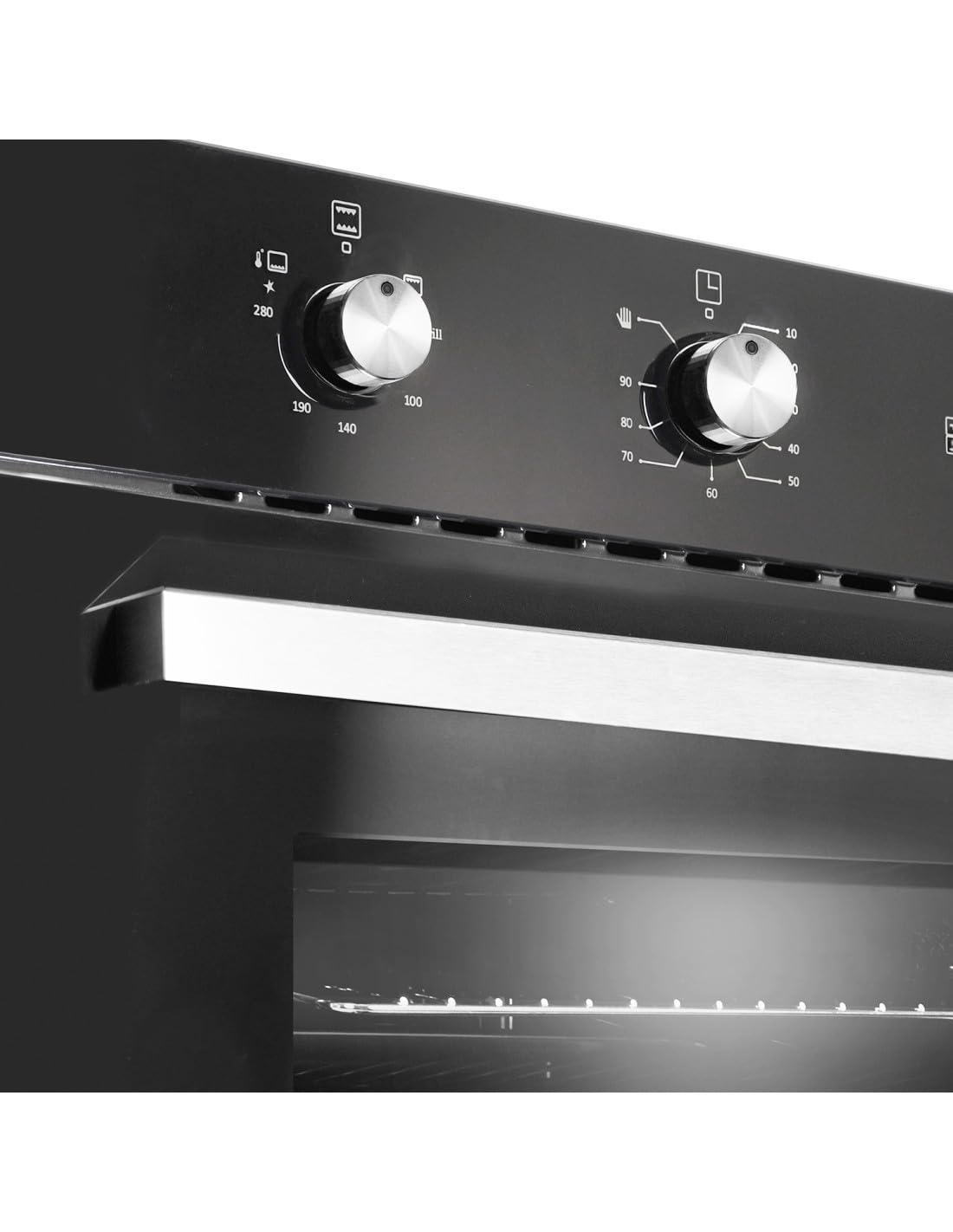 ALPHA Horno de Gas NEPTUNO ELITE GAS Cristal Negro. Encendido Automático.