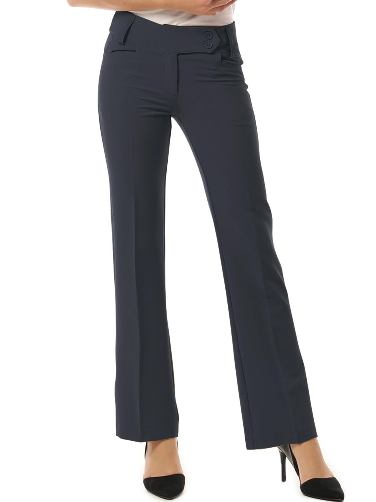 MixMatchy Womens Relaxed Bootcut Dress Pants Business Casual Work Pants Trousers Slacks