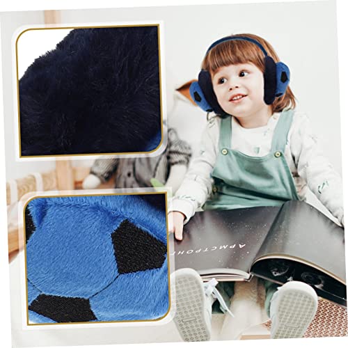 BESPORTBLE Soccer Shape Winter Ear Warmer Earmuff for Boys Practical Cold Weather Ear Cover Durable Protective Blue Black4