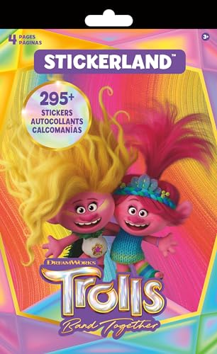 Trolls Band Together - STICKERLAND 4 Page PAD Stickerland Pad - 4 Pages