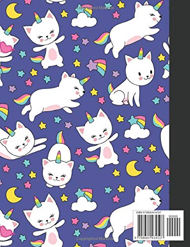 Miniatura 2 de Composition Book Wide Ruled Unicorn Cat Notebook Wide Ruled Blank Lined Workbook for Kids and Teens for Elementary, Middle School Students or ... or