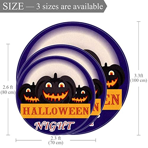 Tapis de sol circulaire Halloween antidérapant pour entrée propre - 3