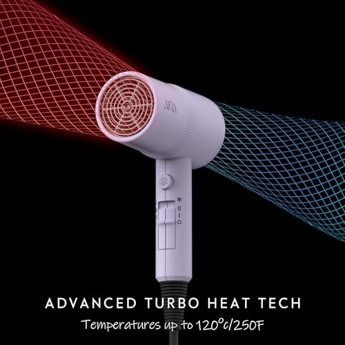 Image of AINA Diffuser Hair Dryer Full-Featured Blow Dryer 110V /1600W(Purple) | 3 Heat /2 Speed;Cold shut button;Lightweight;Compact Size;High Temp;Low Airflow;Same Results;Less Expense