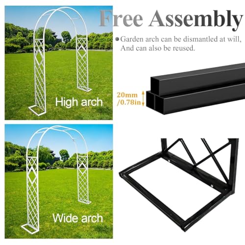 Arche de mariage blanche de 2,3 m de haut pour décor de fête - 3