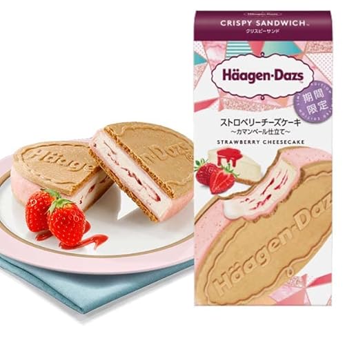 【HD】ハーゲンダッツ　haagen-dazs　クリスピーサンド　ストロベリーチーズケーキ～カマンベール仕立て～（期間限定） 18入（6個×3箱）　北海道沖縄離島は配送料追加
