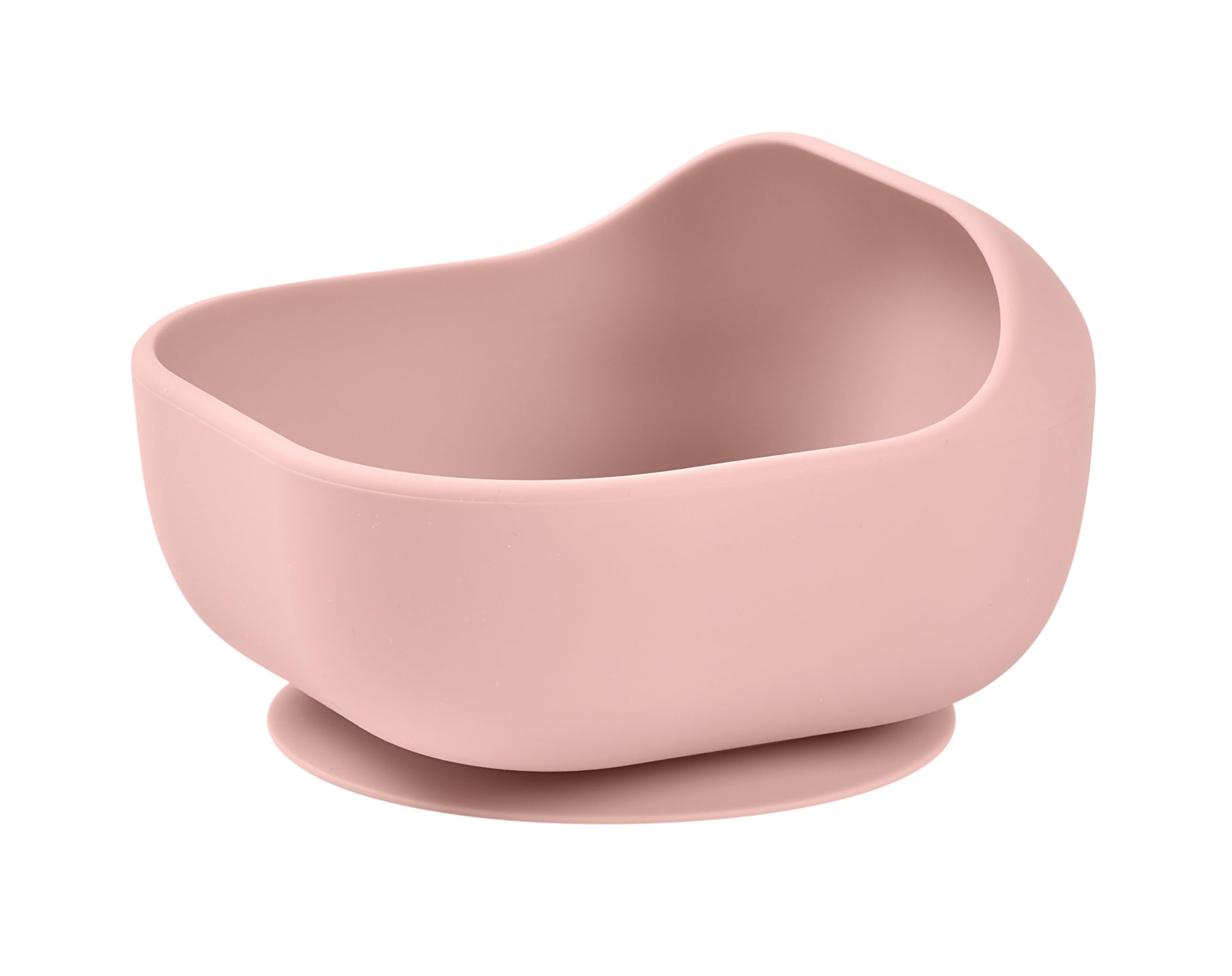 Beaba Silicone Suction Baby Bowl, Soft Anti Slip Durable Unbreakable Toddler Bowls, Baby Essentials, Toddler Feeding, (Rose)