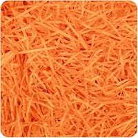 100g Shredded Tissue Paper for Gift Boxes Orange, 100 Grams Orange Soft Shredded Paper for Hampers Filling and Packaging Filler Shreds Stuffing Paper for Christmas Birthday Baby Shower Gift Decor