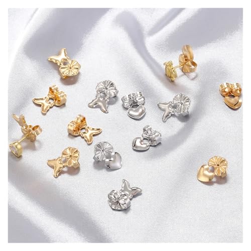 Elevadores de aretes ajustables con base de corazón para creación de bisutería estable 3