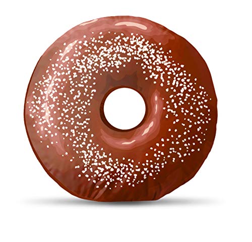 Image of Kesar Enterprises Donut /Doughnut Cushion /Pillow | Velvet Fabric|Birthday Gifts | Soft Toys | Suitable for Wheelchair, Car Seat, Home or Office for Kids Cushion | Size 14x14 inches