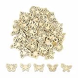 carrete de madera para mesa ♥Amplia gama de usos: estas minimariposas de madera son perfectas para las decoraciones de su fiesta de bodas, decoraciones para árboles de Navidad, manualidades, álbumes de recortes, proyectos de personalización, fabricación de tarjetas y más.