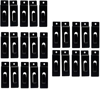 DBM IMPORTS Single Notch Hook Slatwall Hooks, Black, 25 Pc Set