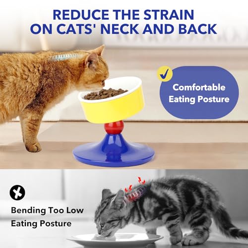 Gamelles surélevées pour chat pour stopper les vomissements et protéger les sols des salissures