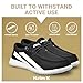 Hurley Melky Canvas Shoes - Elastic Lace Up Fashion Loafers for Boys & Girls - Classic Casual Canvas Shoes - Lightweight & Comfortable Loafers for All Day Wear, Black/White, 13