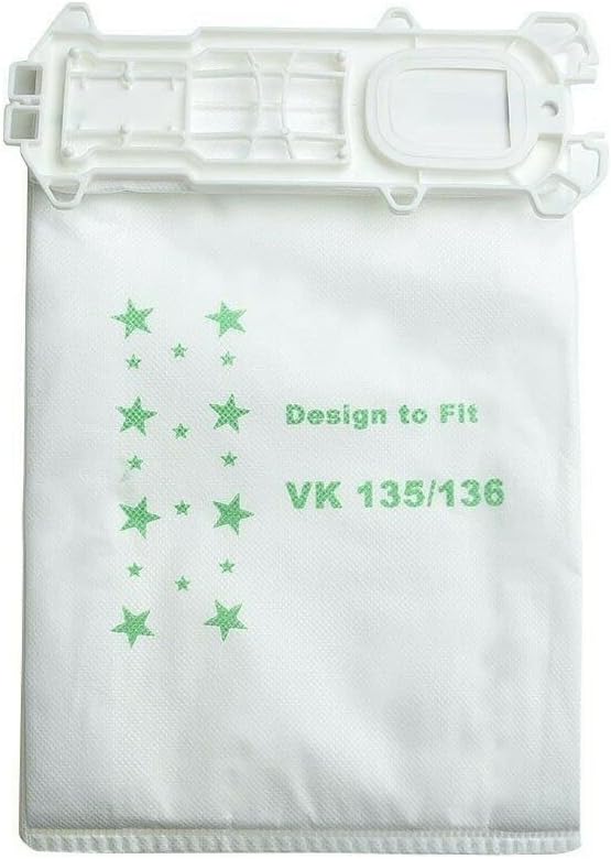 Chuancheng 10 Pcs Dust Bags for Vorwerk Kobold VK 135 VK 136 Vacuum Cleaner Replacement