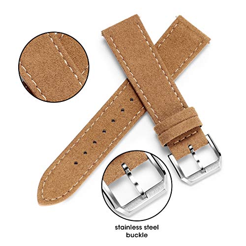 Feice Brown Genuine Leather Watch Band Calfskin Watch Strap For Men -20Mm #TOP1